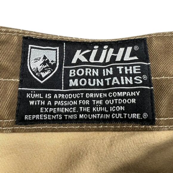 Kuhl Men's Vintage Patina Dye Rydr Coated Canvas Pants Brown Size 38x32 - Picture 3 of 9